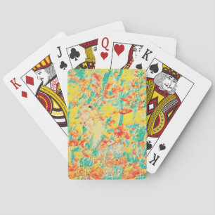Jeu De Cartes Jardin coloré vintage Lapin Floral Lapin Rabbit