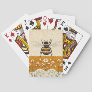 Jeu De Cartes Jardin de fleurs sauvages à l'abeille à miel vinta