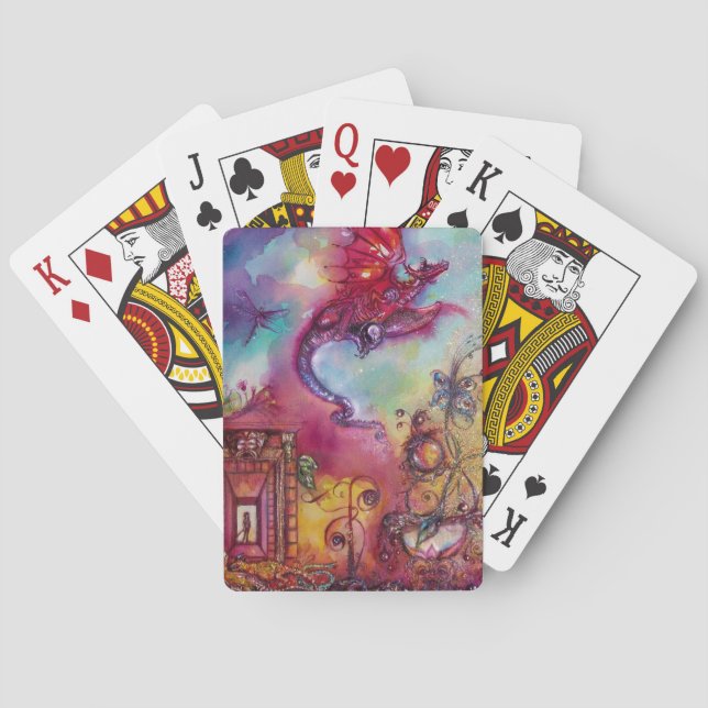 JEU DE CARTES JARDIN DES OMBRES PERDUES - DRAGON ROUGE VOL (dos)