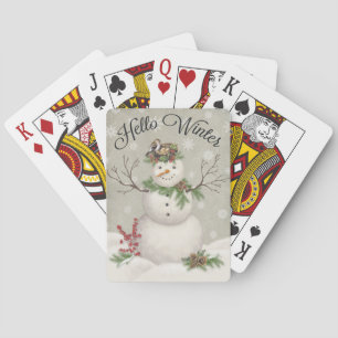 Jeu De Cartes jardin d'hiver vintage moderne snowboard