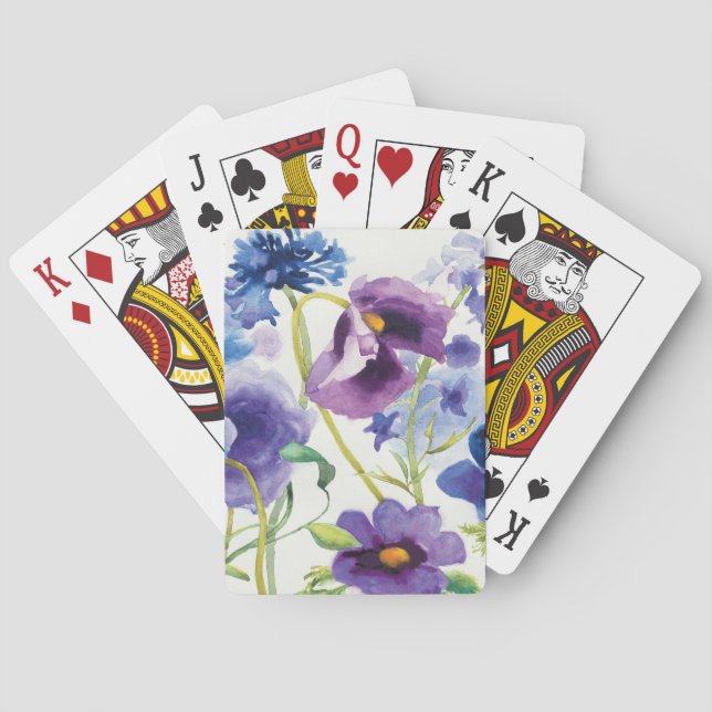 Jeu De Cartes Jardin mixte bleu et violet (dos)
