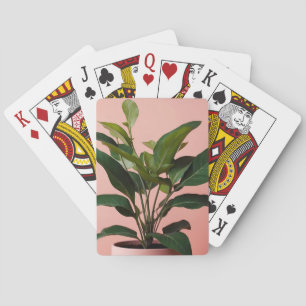 Jeu De Cartes Jardinage minimal Plante rose et vert