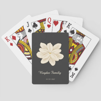 Jeu De Cartes Jasmine White Flower Nom Élégant