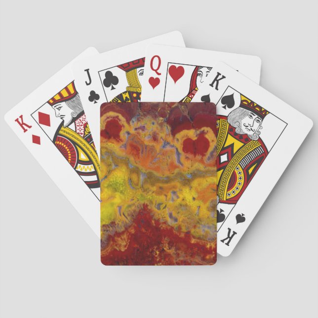 Jeu De Cartes Jasper de rayloa rouge et jaune (dos)