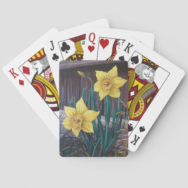 Jeu De Cartes Jaune Daffodils Jouer Des Cartes (dos)