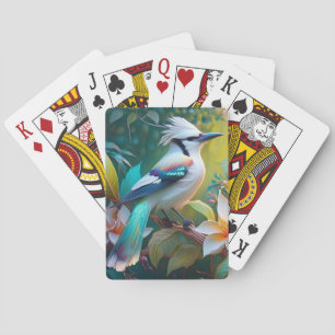 Jeu De Cartes Jay à ailes Turquoises en berceau