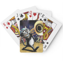 Jazz Cat jouant de la musique sur Trombone