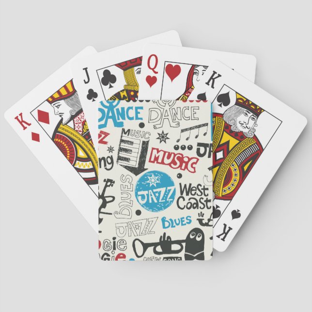 Jeu De Cartes Jazz Doodle : Mélange de Musique Eclectique (dos)