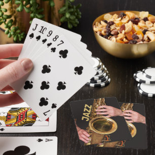 Jeu De Cartes Jazzman Jouer Du Saxophone Or