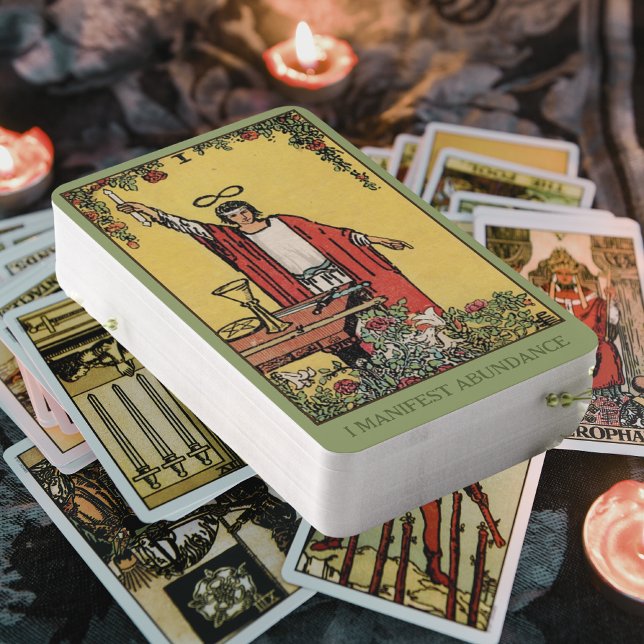 Jeu De Cartes Je Manifeste L'Abondance | Carte Tarot Magicien (Tarot Card Deck)