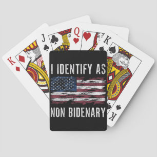 Jeu De Cartes Je m'identifie comme un drapeau américain patrioti