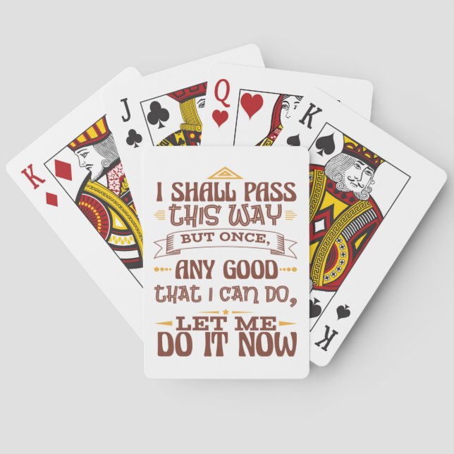 Jeu De Cartes Je Passerai De Cette Façon Mais Une Fois - Inspira (dos)