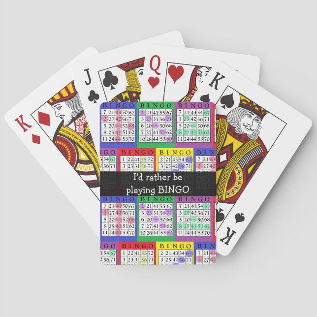 Jeu De Cartes Je préfère jouer aux cartes BINGO (dos)