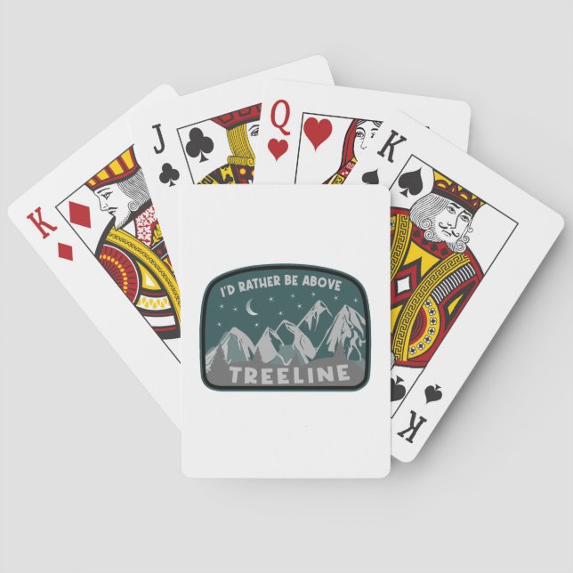 Jeu De Cartes Je préférerais être au-dessus de Treeline (dos)