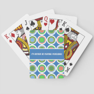 Jeu De Cartes Je Préférerais Jouer Au Pickleball Couleurs Été