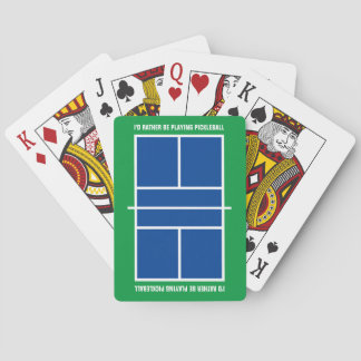 Jeu De Cartes Je préférerais jouer au pickleball drôle coutume