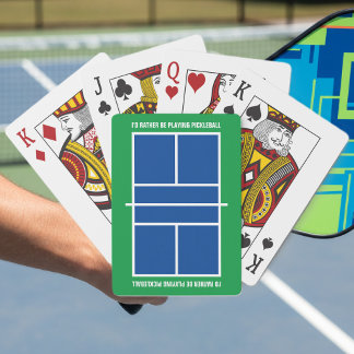 Jeu De Cartes Je préférerais jouer au pickleball drôle coutume