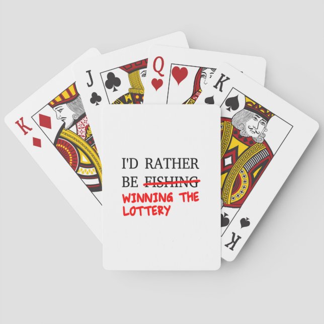 Jeu De Cartes Je Préférerais Pêcher... Gagner la loterie (dos)