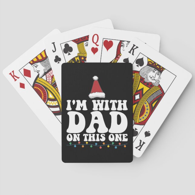 Jeu De Cartes Je suis avec papa sur cette famille de Noël (dos)