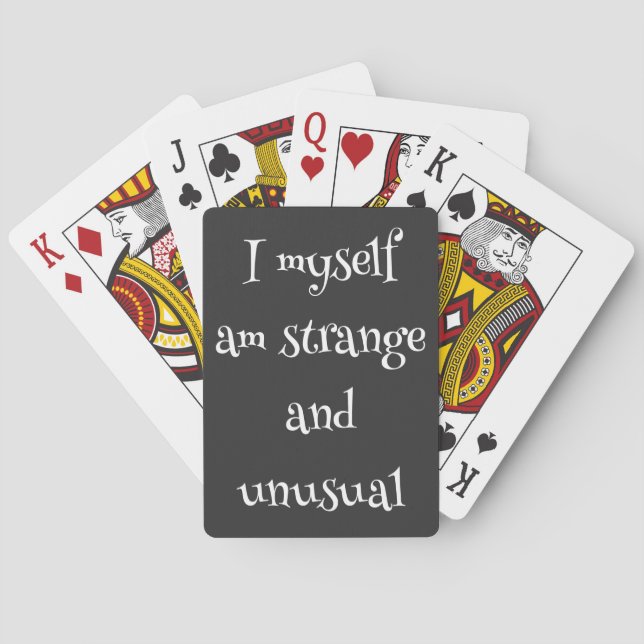 Jeu De Cartes Je suis moi-même étrange et inhabituel (dos)