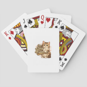 Jeu De Cartes Je suis votre ami à fourrure Conception de chat