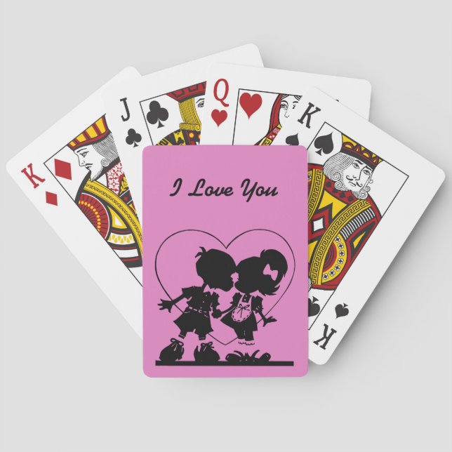 Jeu De Cartes Je t'aime cartes de jeu (dos)