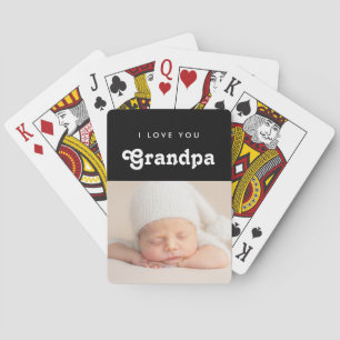 Jeu De Cartes Je t'aime Grand-père photo personnalisée