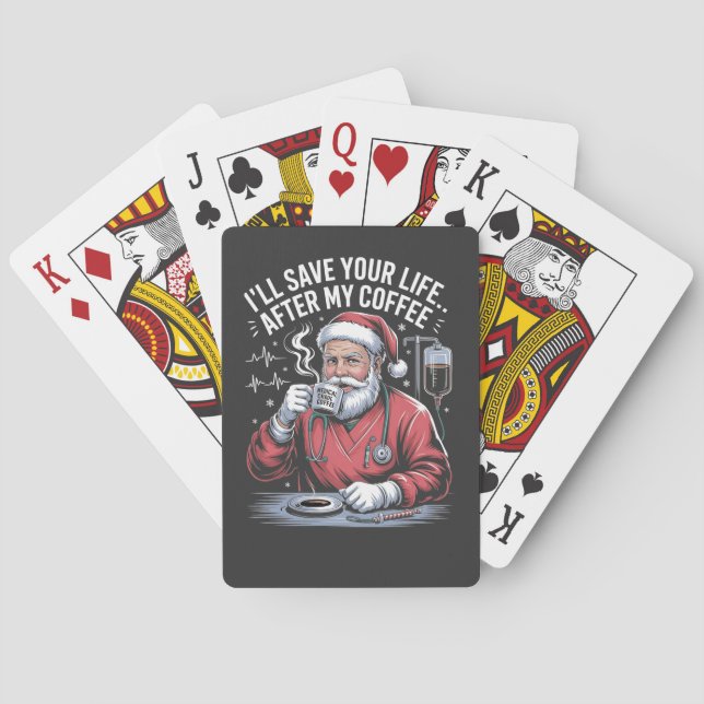 Jeu De Cartes Je te sauverai la vie après mon Noël au café (dos)