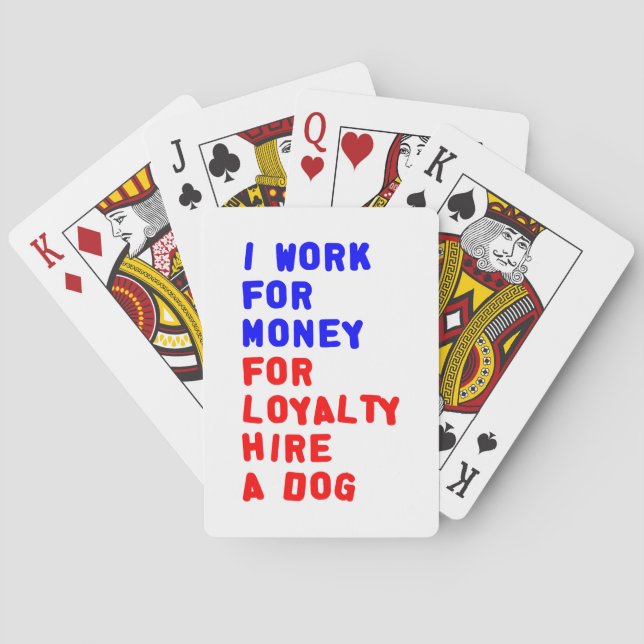 Jeu De Cartes Je travaille pour l'argent pour la location de (dos)