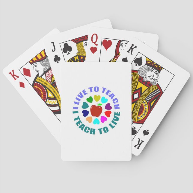 Jeu De Cartes Je vis pour enseigner (dos)