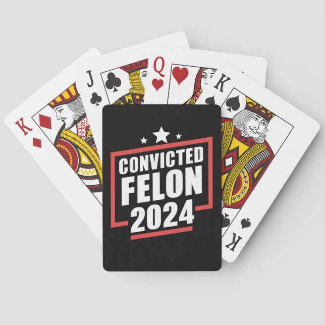 Jeu De Cartes Je vote Condamné Felon 2024 Trump (dos)