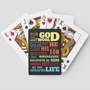 JEU DE CARTES JEAN 3:16 CAR DIEU AIMAIT SI LE MONDE