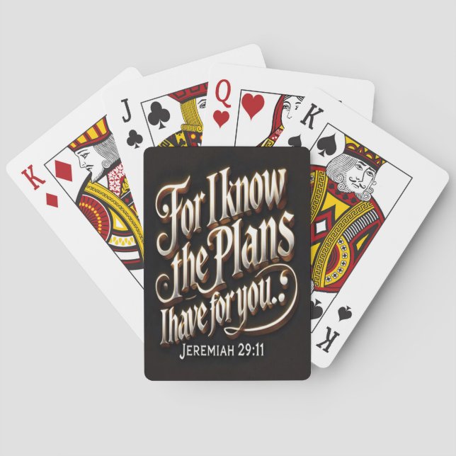 Jeu De Cartes Jeremiah 29:11 Chemin Divin (dos)