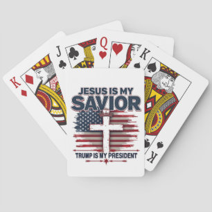 Jeu De Cartes Jésus est mon sauveur Trump est mon président drôl