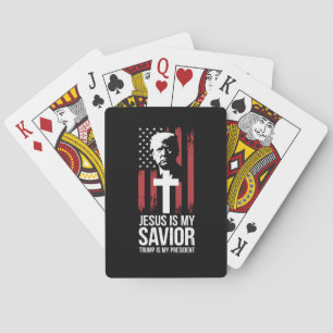 Jeu De Cartes Jésus est mon sauveur Trump est mon président Trum