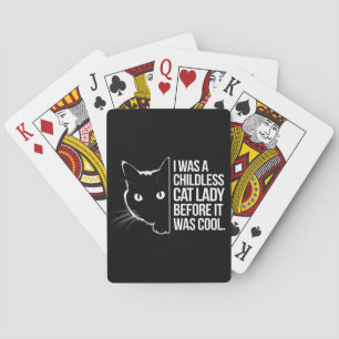 Jeu De Cartes J'Étais une dame de chat sans enfant avant qu'il n