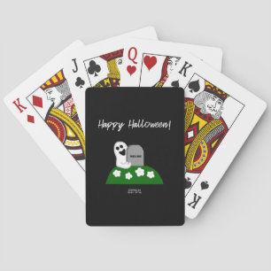 Jeu De Cartes Jetez Un Coup D'Oeil À Un Fantôme De Boo En Jouant