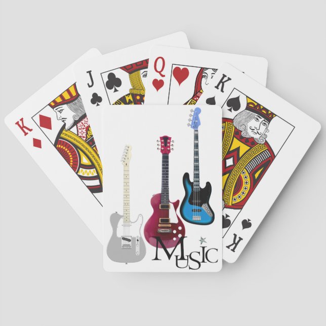 Jeu De Cartes Jeu de carte "Guitares et Music" (dos)