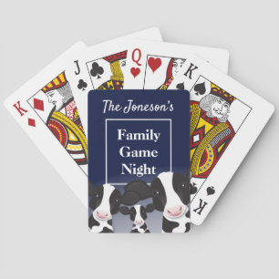 Jeu De Cartes Jeu de famille Nom de nuit Vaches blanches bleues