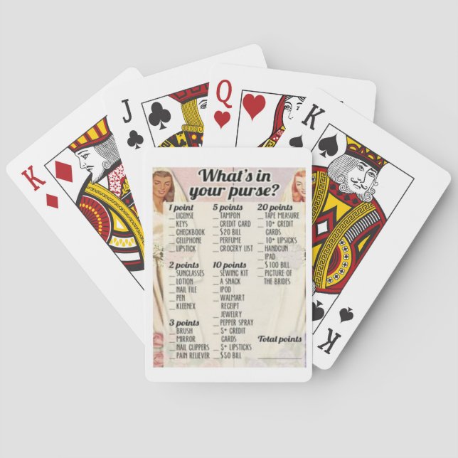 Jeu De Cartes Jeu de Fête des mariées rétro (dos)