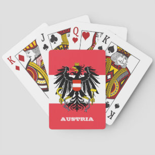 Jeu De Cartes Jeu Drapeau Autrichien, Autriche Jouer aux Cartes