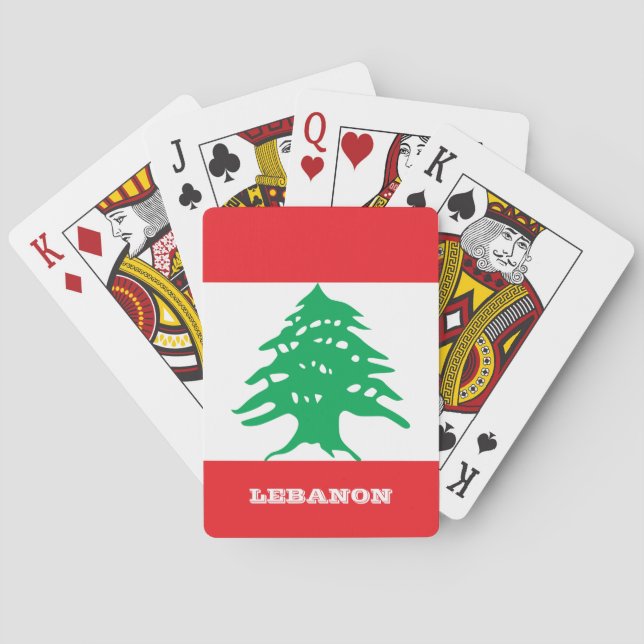 Jeu De Cartes Jeu du drapeau libanais, Liban Jouer des cartes (dos)