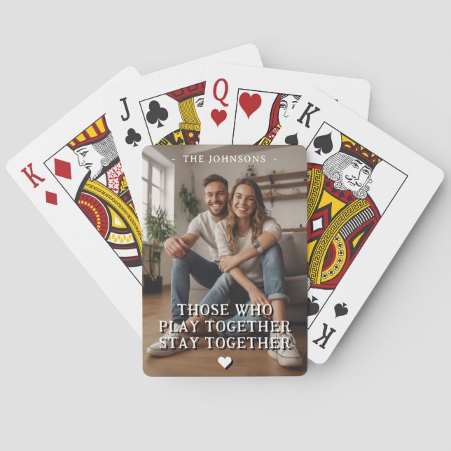 Jeu De Cartes Jeu personnalisé Couple Romantique Photo personnal (dos)