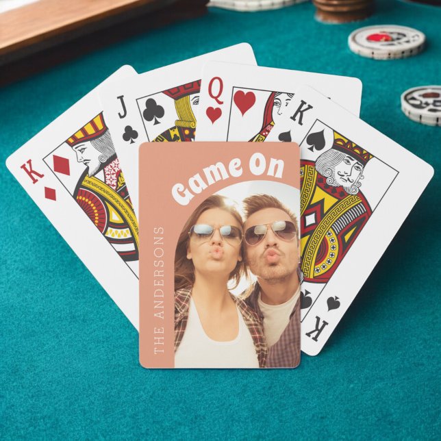 Jeu De Cartes Jeu Sur Photo Famille Jeu Nuit Retro (Créateur téléchargé)