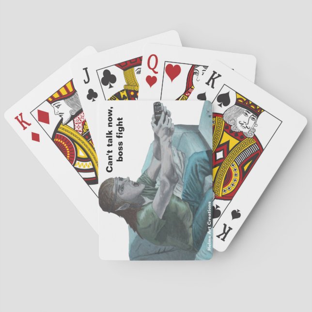 Jeu De Cartes Jeu vidéo elf Boss combat jouer cartes (dos)