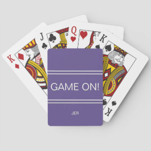 Jeu De Cartes JEU Violet sur devis Initiales Monogrammes Personn