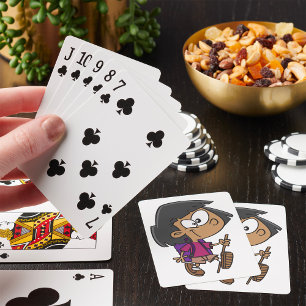 Jeu De Cartes Jeune randonneuse joueuse exploratrice de la natur