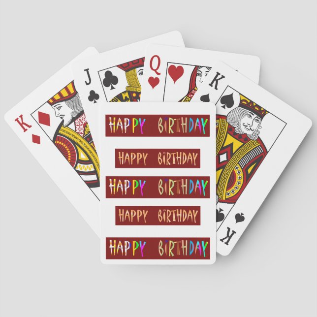 Jeu De Cartes JEUX ANNIVERSAIRE Texte de script artistique (dos)