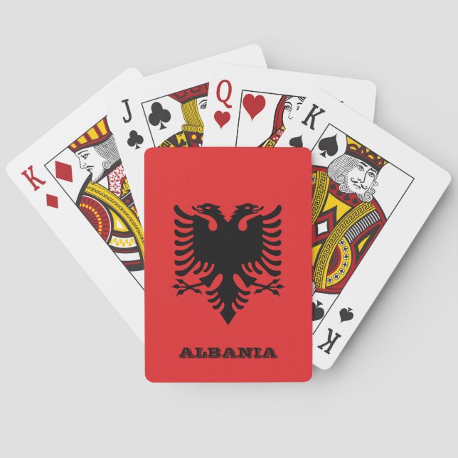 Jeu De Cartes Jeux du drapeau albanais, Albanie Jouer des cartes (dos)