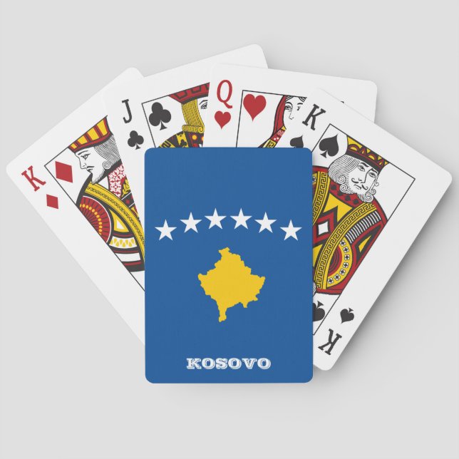 Jeu De Cartes Jeux du drapeau du Kosovo, Kosovo Jouer des cartes (dos)